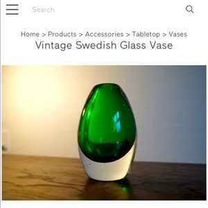 Scandinavian Emerald Green vase, very rare find